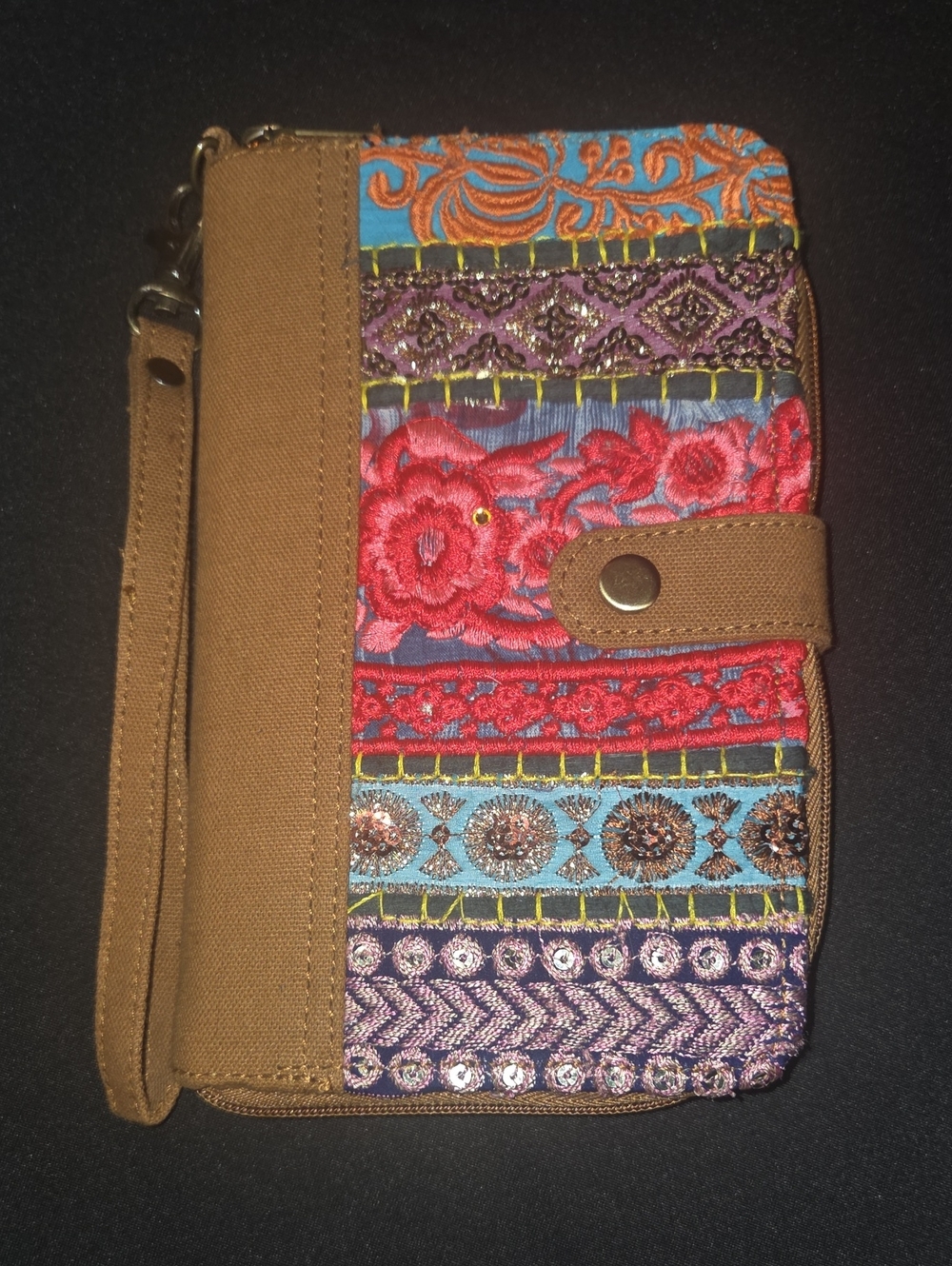 Serrv International Jangali Sari Zip-Around Wallet